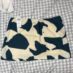 Dark green and cream Skort